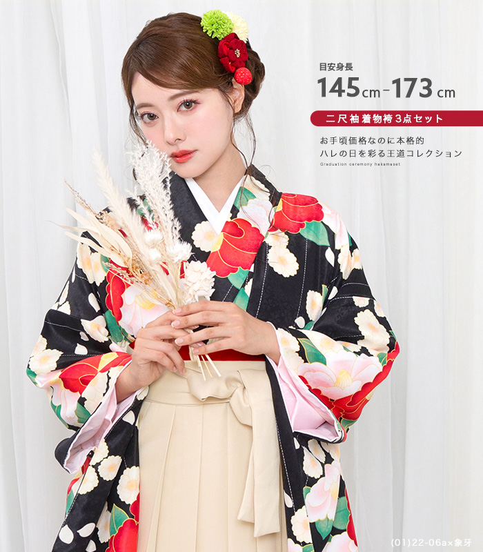 袴3点セット 華やか D) 袴セット 卒業式 袴 セット 女性 16colors
